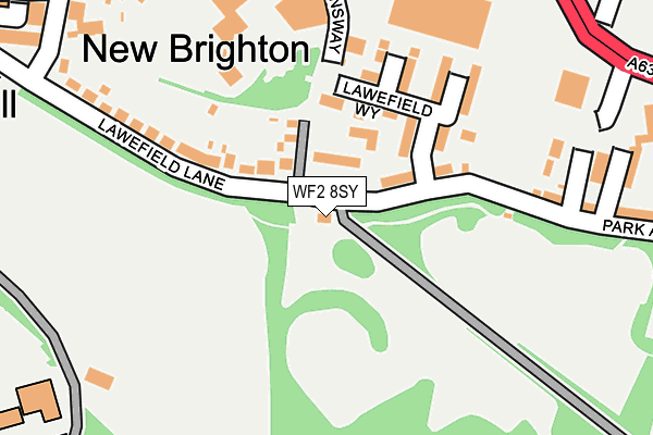 WF2 8SY map - OS OpenMap – Local (Ordnance Survey)