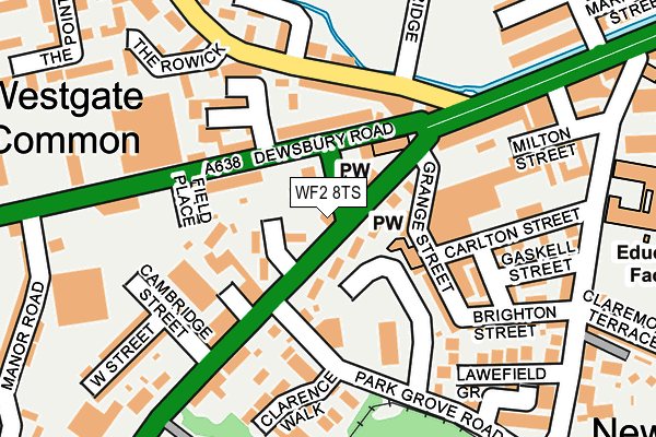 WF2 8TS map - OS OpenMap – Local (Ordnance Survey)