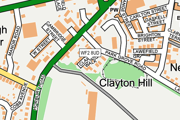 WF2 8UD map - OS OpenMap – Local (Ordnance Survey)