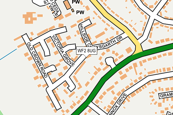 WF2 8UG map - OS OpenMap – Local (Ordnance Survey)