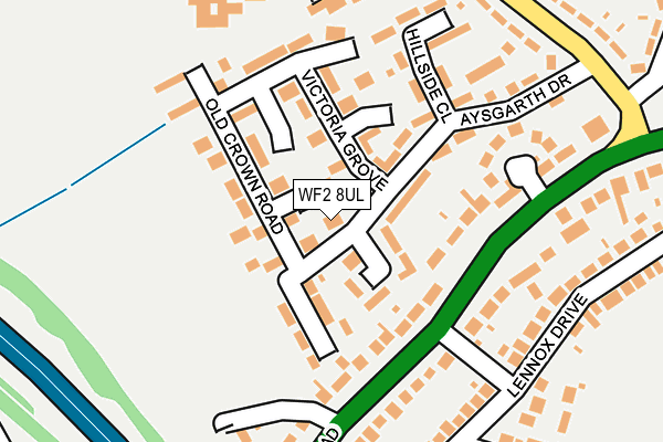 WF2 8UL map - OS OpenMap – Local (Ordnance Survey)