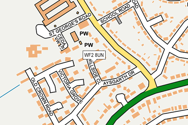 WF2 8UN map - OS OpenMap – Local (Ordnance Survey)