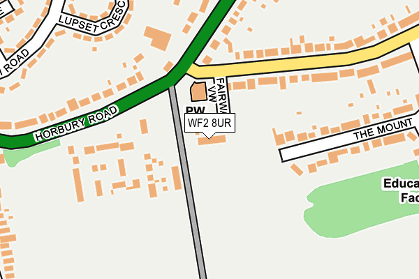 WF2 8UR map - OS OpenMap – Local (Ordnance Survey)