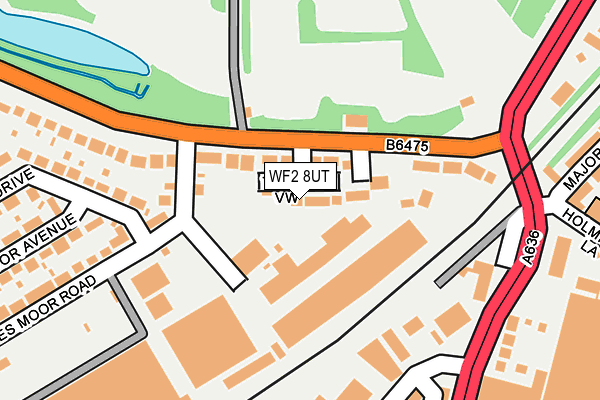 WF2 8UT map - OS OpenMap – Local (Ordnance Survey)