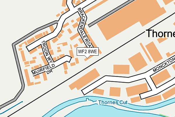 WF2 8WE map - OS OpenMap – Local (Ordnance Survey)