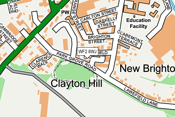 WF2 8WJ map - OS OpenMap – Local (Ordnance Survey)