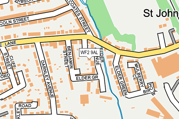 WF2 9AL map - OS OpenMap – Local (Ordnance Survey)