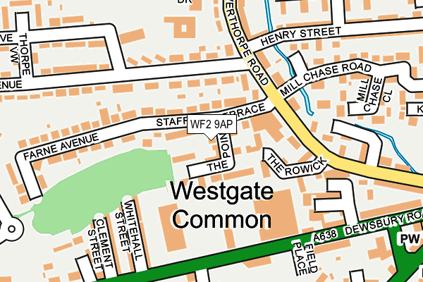 WF2 9AP map - OS OpenMap – Local (Ordnance Survey)