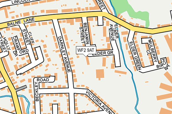 WF2 9AT map - OS OpenMap – Local (Ordnance Survey)