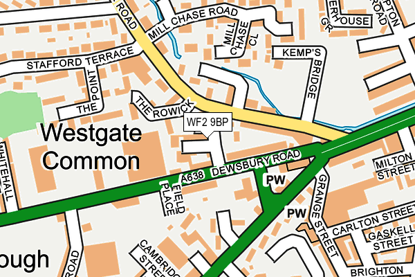 WF2 9BP map - OS OpenMap – Local (Ordnance Survey)