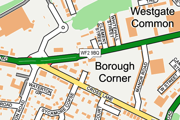 WF2 9BQ map - OS OpenMap – Local (Ordnance Survey)