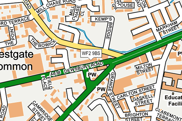 WF2 9BS map - OS OpenMap – Local (Ordnance Survey)