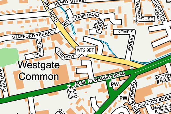 WF2 9BT map - OS OpenMap – Local (Ordnance Survey)