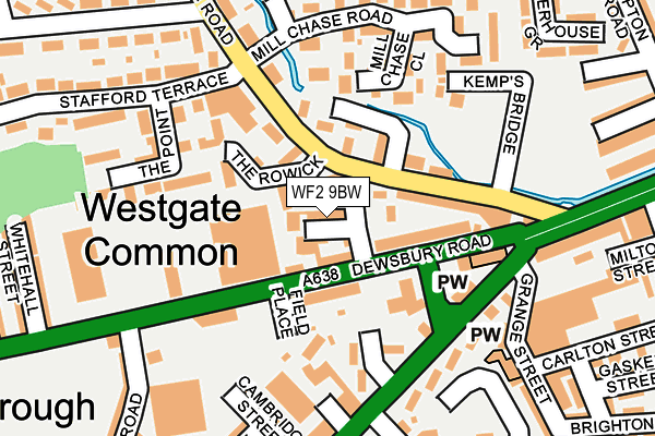 WF2 9BW map - OS OpenMap – Local (Ordnance Survey)