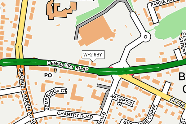 WF2 9BY map - OS OpenMap – Local (Ordnance Survey)