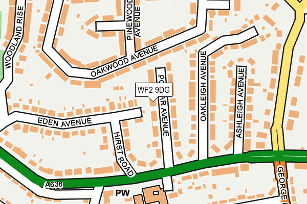 WF2 9DG map - OS OpenMap – Local (Ordnance Survey)
