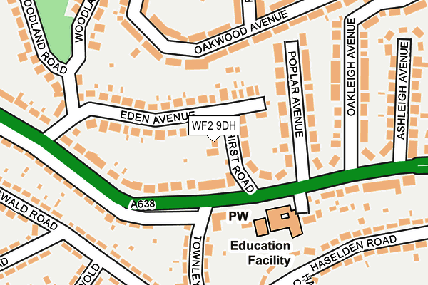 WF2 9DH map - OS OpenMap – Local (Ordnance Survey)