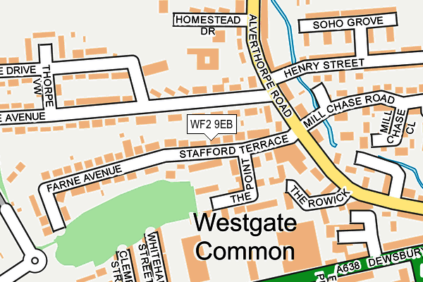 WF2 9EB map - OS OpenMap – Local (Ordnance Survey)