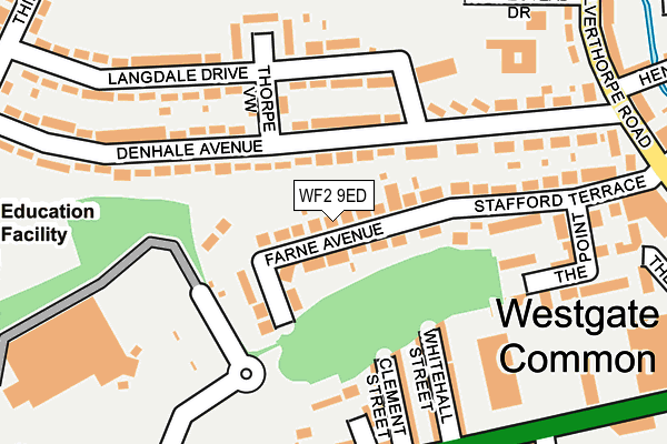 WF2 9ED map - OS OpenMap – Local (Ordnance Survey)