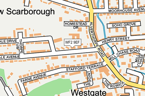 WF2 9EF map - OS OpenMap – Local (Ordnance Survey)