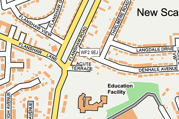 WF2 9EJ map - OS OpenMap – Local (Ordnance Survey)