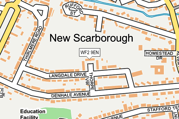 WF2 9EN map - OS OpenMap – Local (Ordnance Survey)