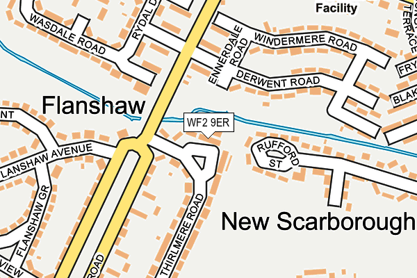 WF2 9ER map - OS OpenMap – Local (Ordnance Survey)