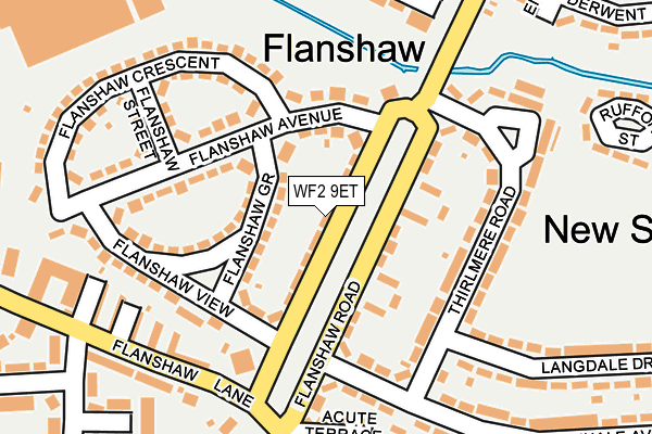 WF2 9ET map - OS OpenMap – Local (Ordnance Survey)