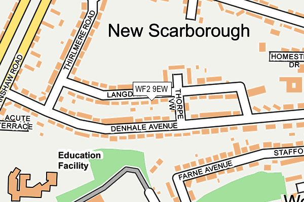 WF2 9EW map - OS OpenMap – Local (Ordnance Survey)