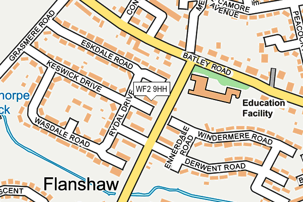 WF2 9HH map - OS OpenMap – Local (Ordnance Survey)