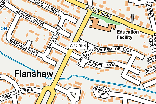 WF2 9HN map - OS OpenMap – Local (Ordnance Survey)