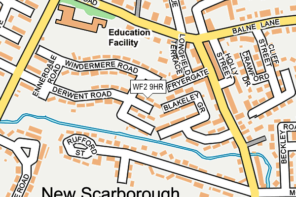 WF2 9HR map - OS OpenMap – Local (Ordnance Survey)