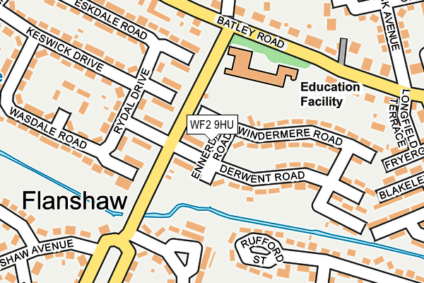 WF2 9HU map - OS OpenMap – Local (Ordnance Survey)