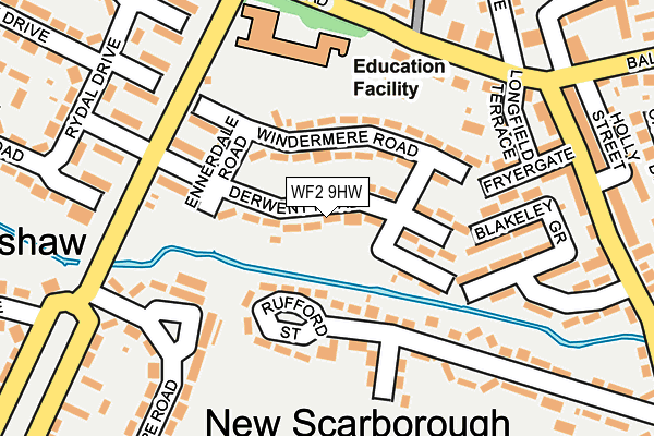 WF2 9HW map - OS OpenMap – Local (Ordnance Survey)