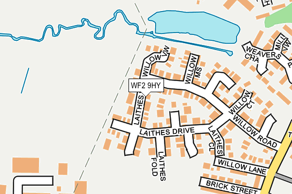 WF2 9HY map - OS OpenMap – Local (Ordnance Survey)