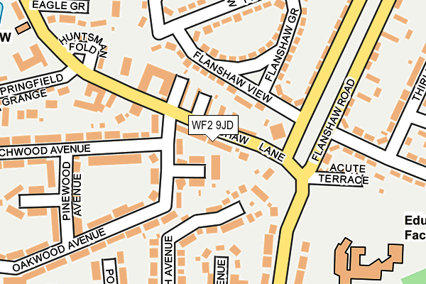 WF2 9JD map - OS OpenMap – Local (Ordnance Survey)