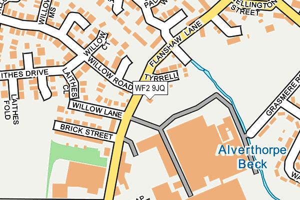 WF2 9JQ map - OS OpenMap – Local (Ordnance Survey)