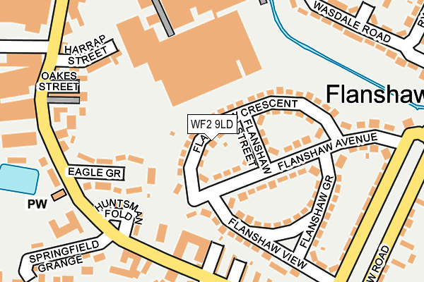 WF2 9LD map - OS OpenMap – Local (Ordnance Survey)