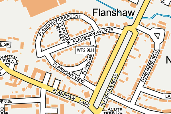 WF2 9LH map - OS OpenMap – Local (Ordnance Survey)