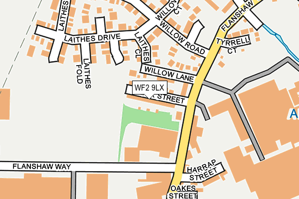 WF2 9LX map - OS OpenMap – Local (Ordnance Survey)