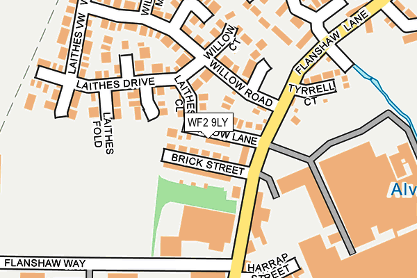 WF2 9LY map - OS OpenMap – Local (Ordnance Survey)