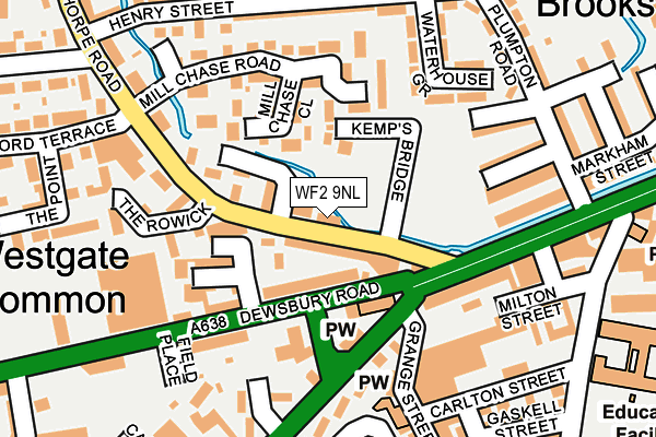 WF2 9NL map - OS OpenMap – Local (Ordnance Survey)