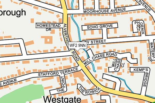 WF2 9NN map - OS OpenMap – Local (Ordnance Survey)