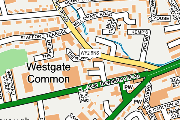 WF2 9NS map - OS OpenMap – Local (Ordnance Survey)