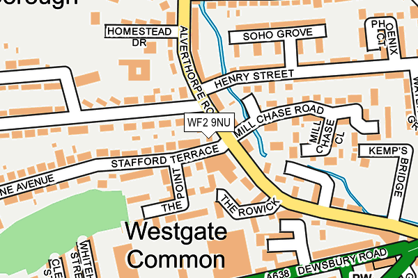 WF2 9NU map - OS OpenMap – Local (Ordnance Survey)