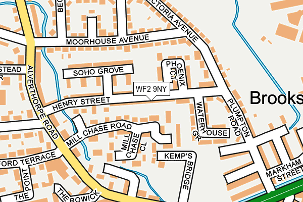 WF2 9NY map - OS OpenMap – Local (Ordnance Survey)