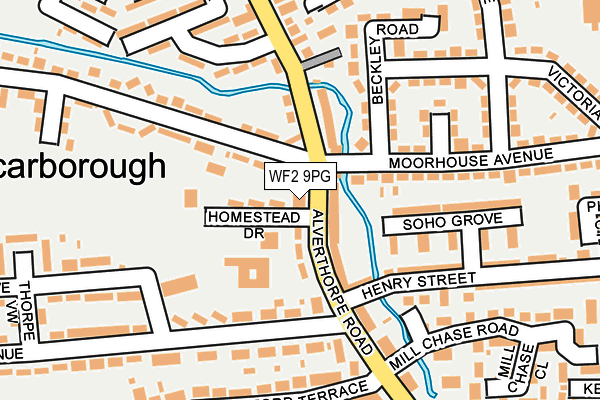 WF2 9PG map - OS OpenMap – Local (Ordnance Survey)