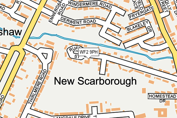 WF2 9PH map - OS OpenMap – Local (Ordnance Survey)