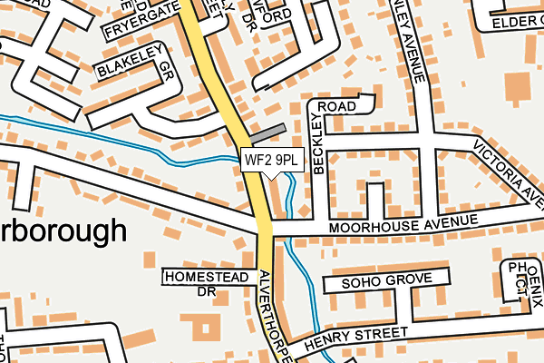 WF2 9PL map - OS OpenMap – Local (Ordnance Survey)