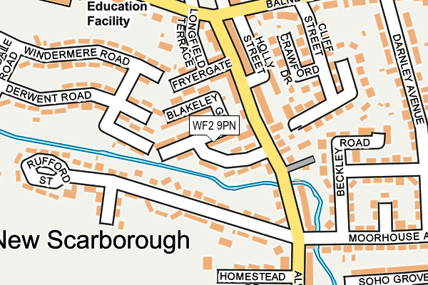 WF2 9PN map - OS OpenMap – Local (Ordnance Survey)